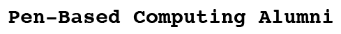 Pen-Based Computing Alumni (logo)